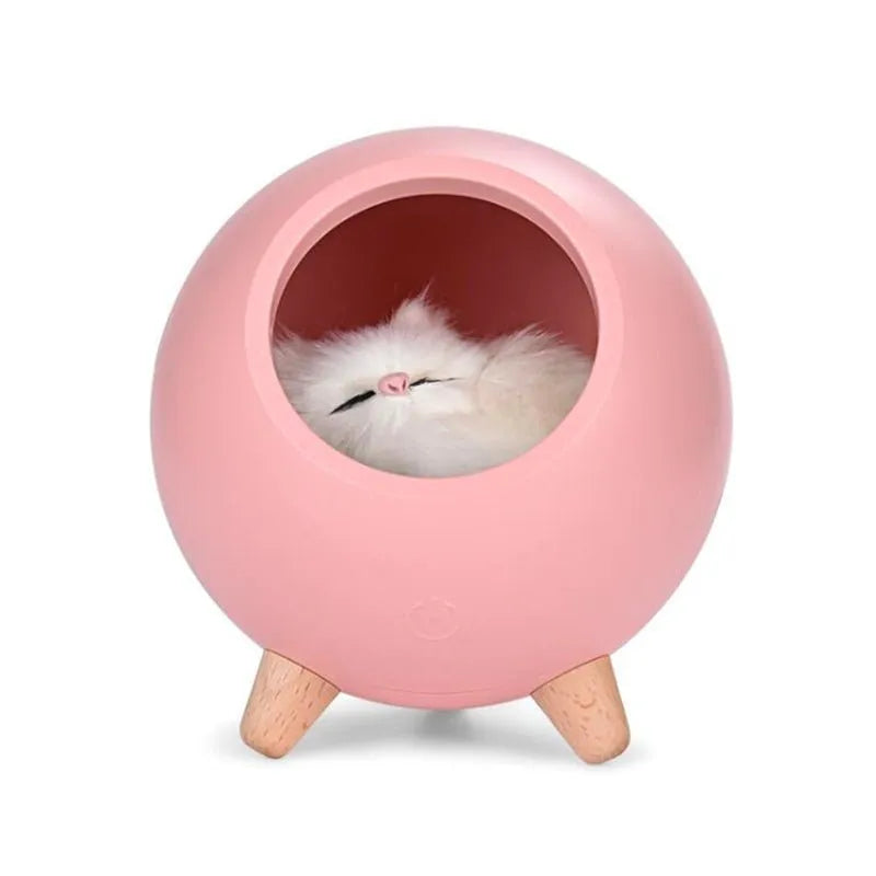 Kabellose Nachttischlampe für Kinder Katze