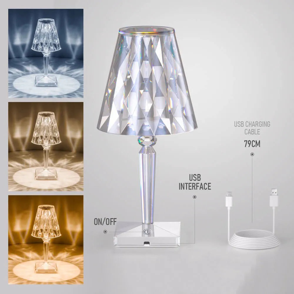 LED-Nachttischlampe Diamant
