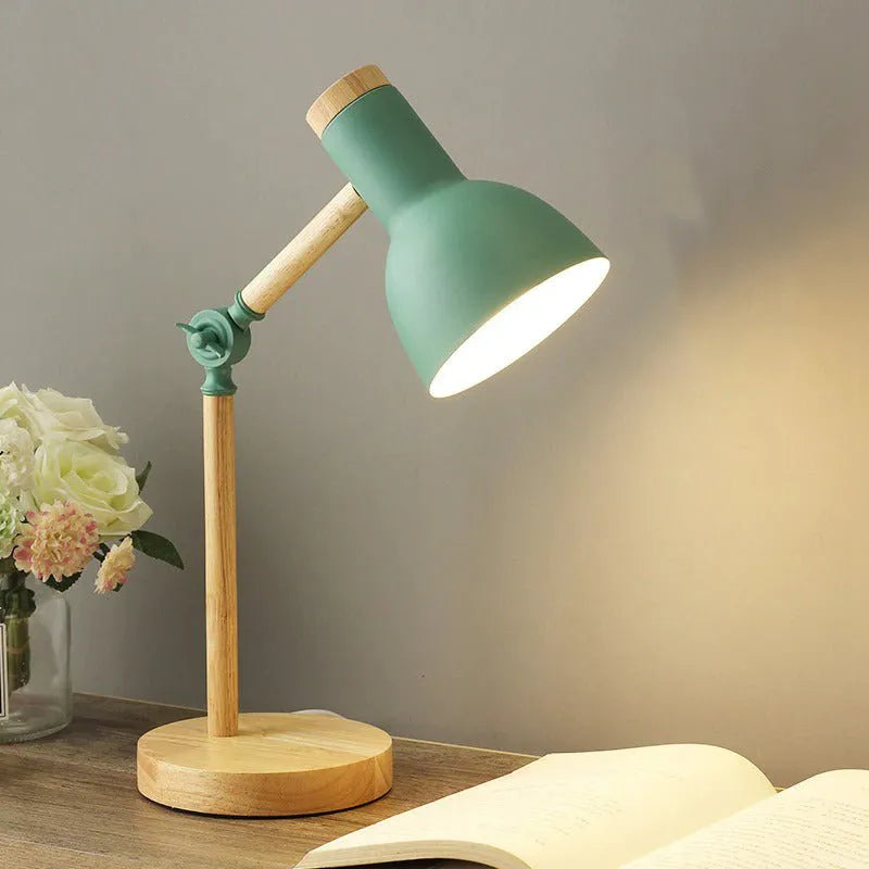 Nachttischlampe Holz Verstellbar