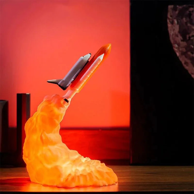 Nachttischlampe Kinder Rakete beim Starten
