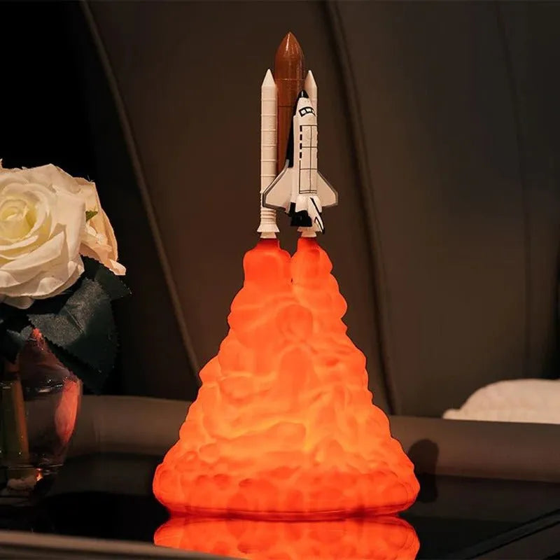 Nachttischlampe Kinder Rakete beim Starten