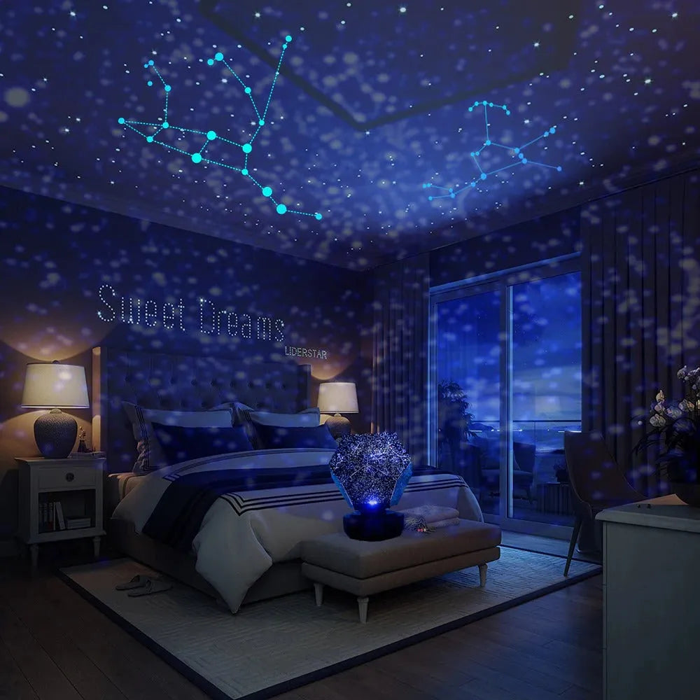 Sternenhimmel LED Projektor Nachttischlampe